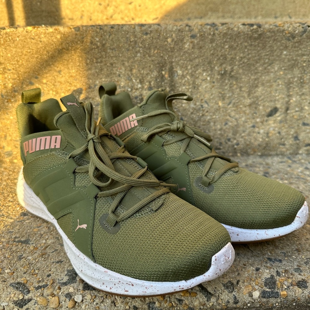 Green/Khaki Puma Women's Sneakers Size 8